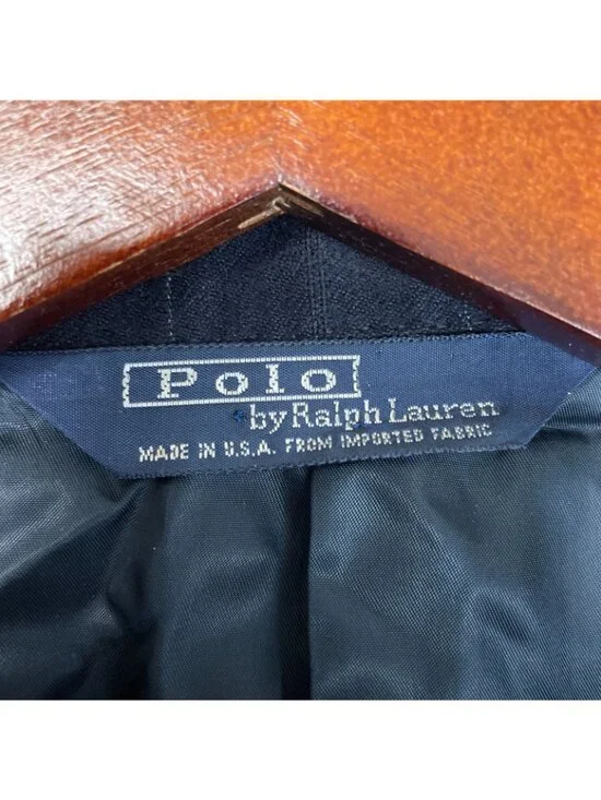 Vtg Polo By Ralph Lauren Men's 42R Double-Breasted Navy Pinstripe Suit JCK113 - Picture 16 of 16